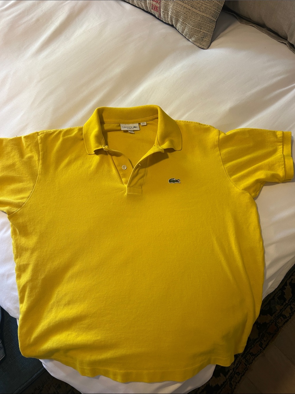 Lacoste Men’s Bright Yellow Short-Sleeve Polo